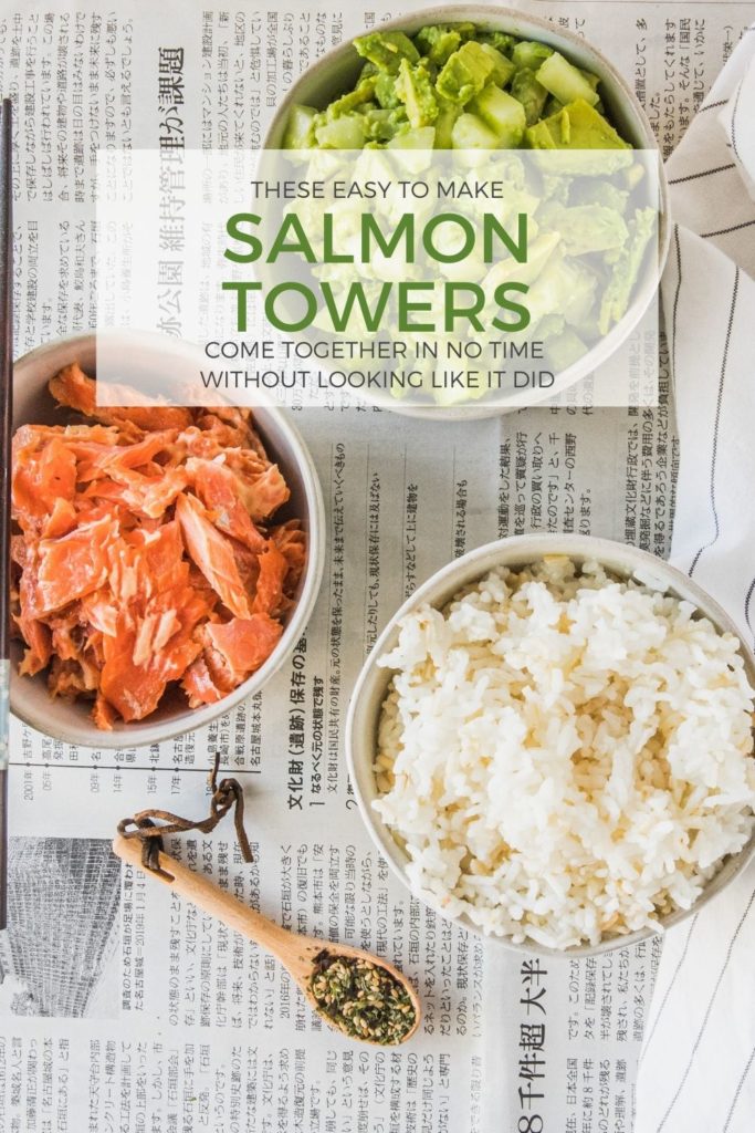 Spicy Salmon Tower Ingredients