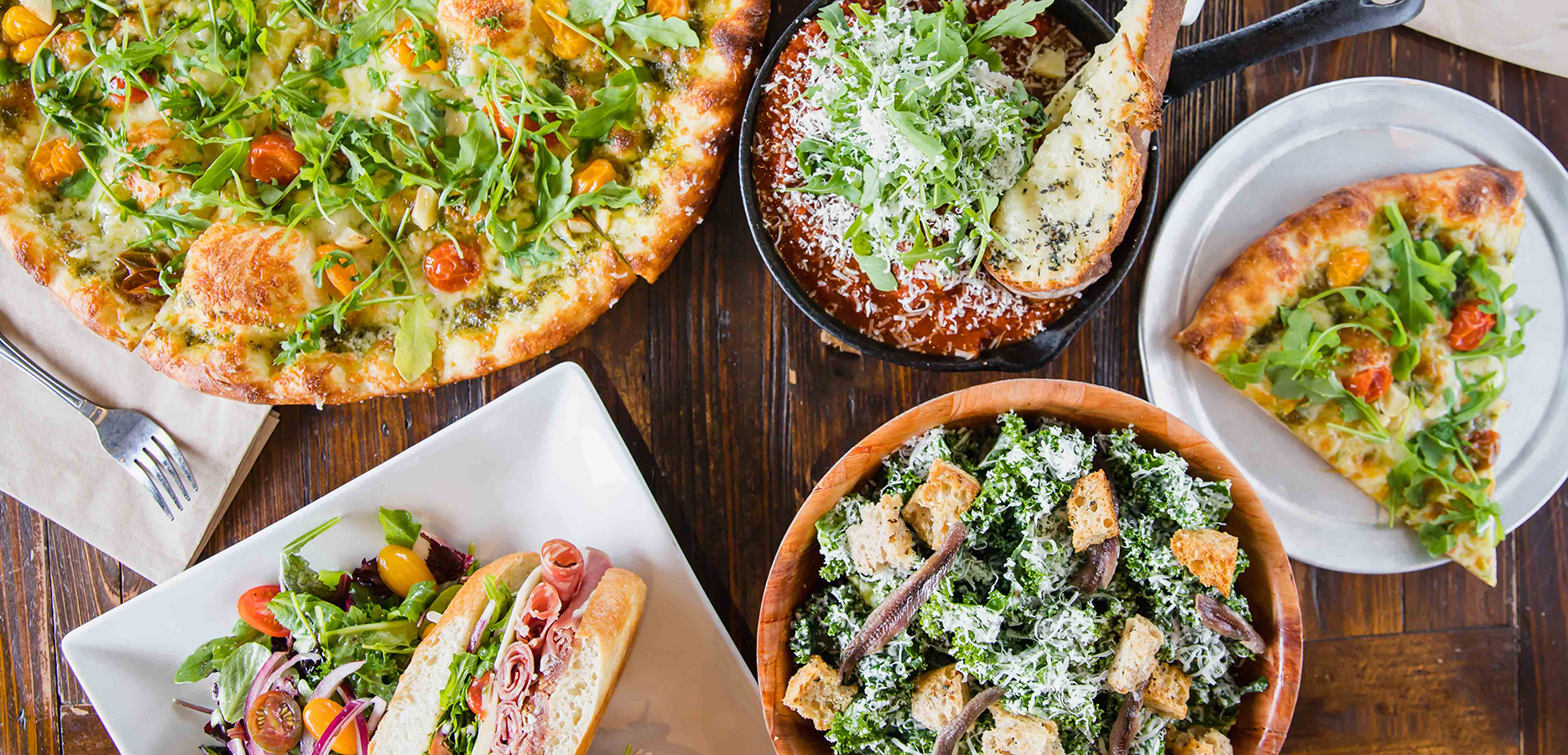 overhead restaurant food styling by nancy ingersoll